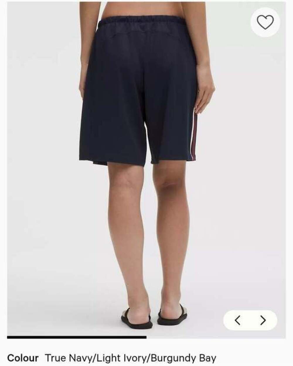 Lululemon Striped Baggy Low-Rise Track Short 9.5" MEDIUM - Picture 3 of 7
